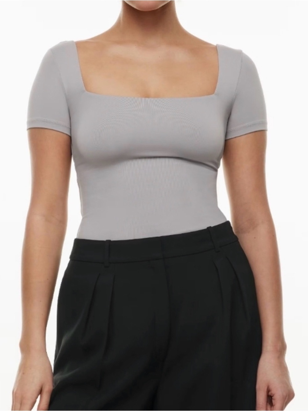 Aritzia Contour short sleeeve shirt square neck